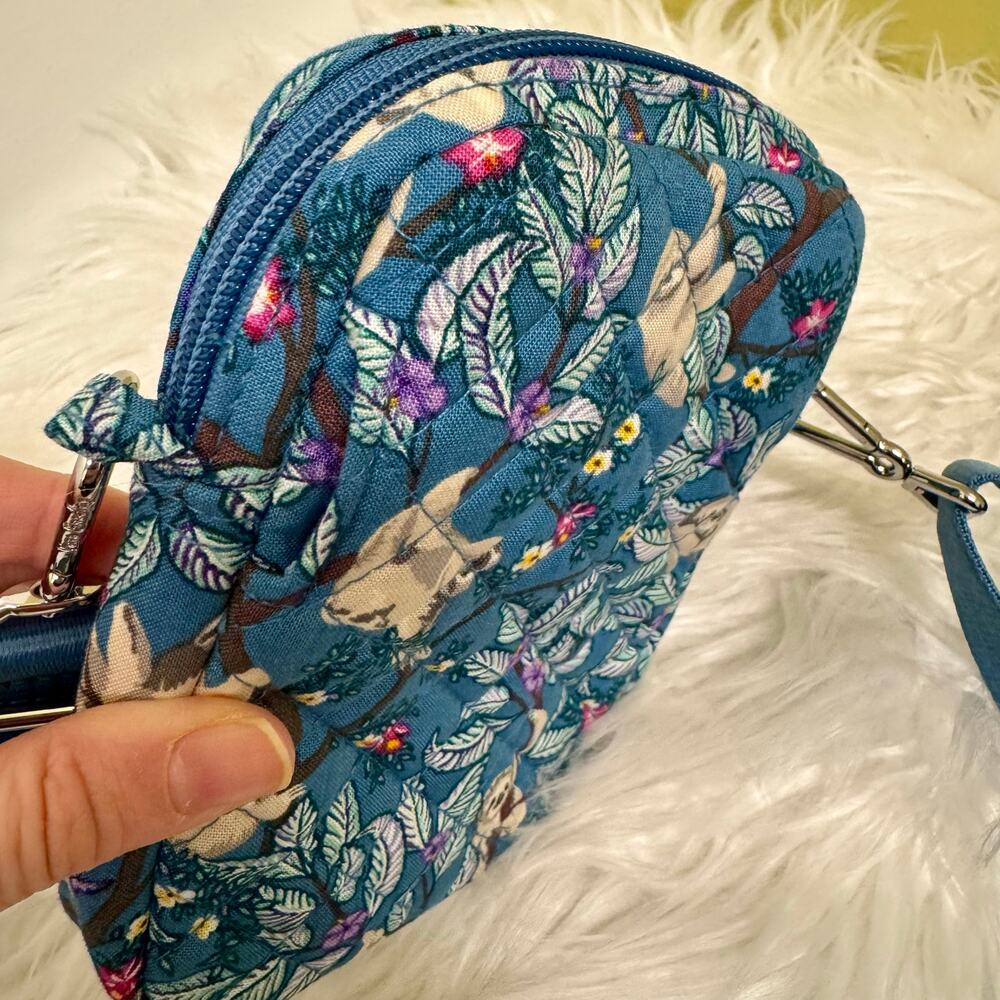 Vera Bradley RFID Mini Hipster Crossbody Bag Hanging Around Sloth Travel - Picture 9 of 14